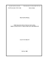 Thiết bị giảm chấn sử dụng chất lỏng thiết lập bài toán và một số kết quả mô phỏng số