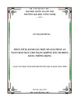 Phân tích, đánh giá một số giải pháp an toàn bảo mật cho mạng không dây di động băng thông rộng