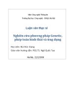 Nghiên cứu phương pháp genetic, phép toán hình thái và ứng dụng