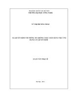 Ra quyết định với thông tin không chắc chắn bằng việc ứng dụng cây quyết định