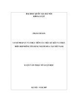 Cơ sở pháp lý và thực tiễn của việc ký kết và thực hiện hợp đồng tín dụng người mua tại Việt Nam