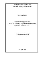 Phát triển hệ quản trị quan hệ khách hàng của doanh nghiệp dựa trên mô hình UML