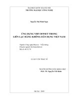 Ứng dụng VHF offset trong liên lạc hàng không dân dụng Việt Nam