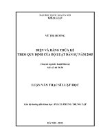 Diện và hàng thừa kế theo quy định của Bộ luật dân sự năm 2005