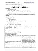 Giáo an: Kĩ thuật tuần 1 Đính Khuy Hai Lỗ ( tiết 1 )