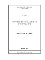 Thực tiễn thi hành án dân sự ở tỉnh Thái Bình