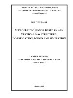 Nghiên cứu, thiết kế và mô phỏng bộ cảm biến vi lỏng có cấu trúc SAW đứng trên vật liệu AIN