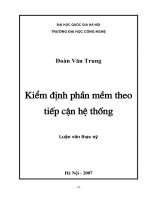 Kiểm định phần mềm theo tiếp cận hệ thống