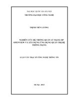 Nghiên cứu hệ thống quản lý mạng HP OPENVIEW và xây dựng ứng dụng quản trị hệ thống mạng