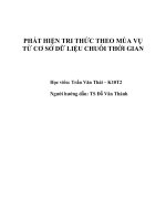 Phát hiện tri thức theo mùa vụ từ cơ sở dữ liệu chuỗi thời gian