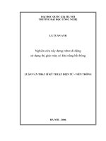Nghiên cứu xây dựng robot di động sử dụng thị giác máy có khả năng bắt bóng