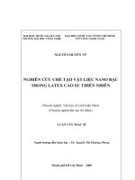 Nghiên cứu chế tạo vật liệu nano bạc trong latex cao su thiên nhiên