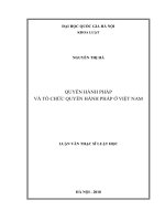 Quyền hành pháp và tổ chức quyền hành pháp ở Việt Nam