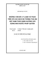 Những vấn đề lý luận và thực tiễn về cải cách hệ thống Tòa án Việt Nam theo định hướng xây dựng nhà nước pháp quyền