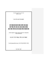 Xây dựng đội ngũ công chức Hải quan đáp ứng yêu cầu cải cách hành chính qua thực tiễn Cục Hải quan tỉnh Thanh Hóa