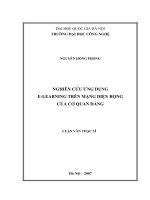 Nghiên cứu ứng dụng E - Learning trên mạng diện rộng của cơ quan Đảng