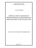 Nghiên cứu chế tạo Sensor đo từ trường thấp dạng cầu Wheatstone dựa trên màng mỏng từ NiFe cấu trúc Nano