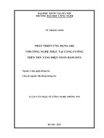 Phát triển ứng dụng LBS với công nghệ thực tại tăng cường trên nền tảng điện toán đám mây