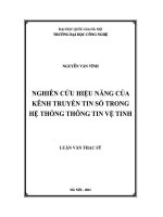 Nghiên cứu hiệu năng của kênh truyền tin số trong hệ thống thông tin vệ tinh