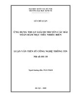 ỨNG DỤNG THUẬT GIẢI DI TRUYỀN CÁC BÀI TOÁN HÀM MỤC TIÊU NHIỀU BIẾN