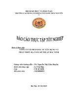 Hoạt động sản xuất kinh doanh tại công ty cổ phần đầu tư xây dựng và phát triển hạ tầng kĩ thuật Bắc Ninh.