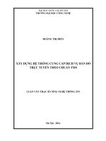 Xây dựng hệ thống cung cấp dịch vụ bản đồ trực tuyến theo chuẩn TMS
