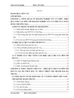 Giải pháp nâng cao hiệu quả cho vay đối với doanh nghiệp vừa và nhỏ tại Ngân hàng TMCP Đầu tư và Phát triển Việt Nam- chi nhánh Hai Bà Trưng