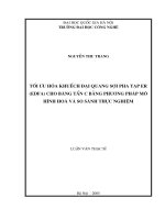 Tối ưu hóa khuếch đại quang sợi pha tạp ER (EDFA) cho băng tần C bằng phương pháp mô hình hóa và so sánh thực nghiệm