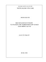Học bán giám sát SVM-KNN và ứng dụng thử nghiệm phân lớp văn bản giao thông vận tải