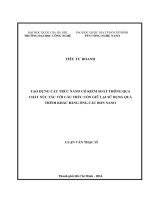 Tạo dựng cấu trúc nanô có kiểm soát thông qua chất xúc tác với cấu trúc còn giữ lại sử dụng quá trình khắc bằng ống các bon nanô