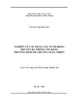 Nghiên cứu sử dụng tác tử di động truyền bá thông tin bằng phương pháp di chuyển ngẫu nhiên