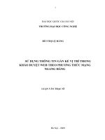 Sử dụng thông tin gần kề vị trí trong khảo duyệt Web theo phương thức mạng ngang hàng