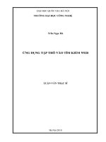 Ứng dụng tập thô vào tìm kiếm Web