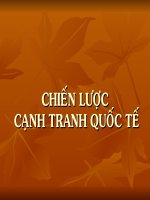 Bài giảng môn marketing quốc tế Chiến lược cạnh tranh quốc tế