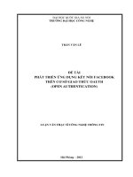 Phát triển ứng dụng kết nối Facebook trên cơ sở giao thức Oauth (open authentication)