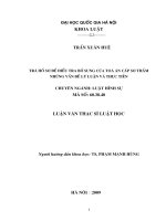Trả hồ sơ để điều tra bổ sung cấp sơ thẩm của tòa án cấp sơ thẩm những vấn đề lý luận và thực tiễn