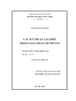 Các kỹ thuật lai ghép trong giải thuật di truyền
