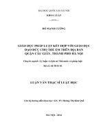 Giáo dục pháp luật kết hợp với giáo dục đạo đức cho trẻ em trên địa bàn quận Cầu Giấy, thành phố Hà Nội