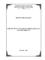 Chữ ký số và ứng dụng trong quản lý văn bản điện tử