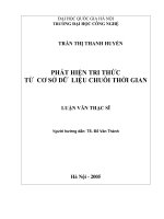 Phát hiện tri thức từ cơ sở dữ liệu chuỗi thời gian