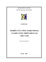Nghiên cứu công nghệ Wimax và khả năng triển khai tại Việt Nam