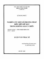 Nghiên cứu một số phương pháp biểu diễn bề mặt trong không gian 3 chiều