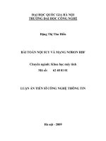 Bài toán nội suy và mạng Nơron RBF