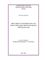 Thực trạng và giải pháp nâng cao chất lượng mạng truyền dẫn quang VNPT Quảng Nam