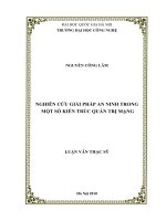 Nghiên cứu giải pháp an ninh trong một số kiến trúc quản trị mạng