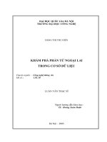 Khám phá phần tử ngoại lai trong cơ sở dữ liệu