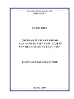 Tội tham ô tài sản trong luật hình sự Việt Nam - một số vấn đề lý luận và thực tiễn