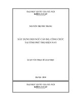 Xây dựng đội ngũ cán bộ, công chức tại tỉnh Phú Thọ hiện nay