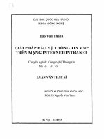 Giải pháp bảo vệ thông tin VOIP trên mạng Internet  Intranet