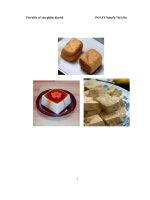 Đề tài tìm hiểu về sản phẩm đậu hũ